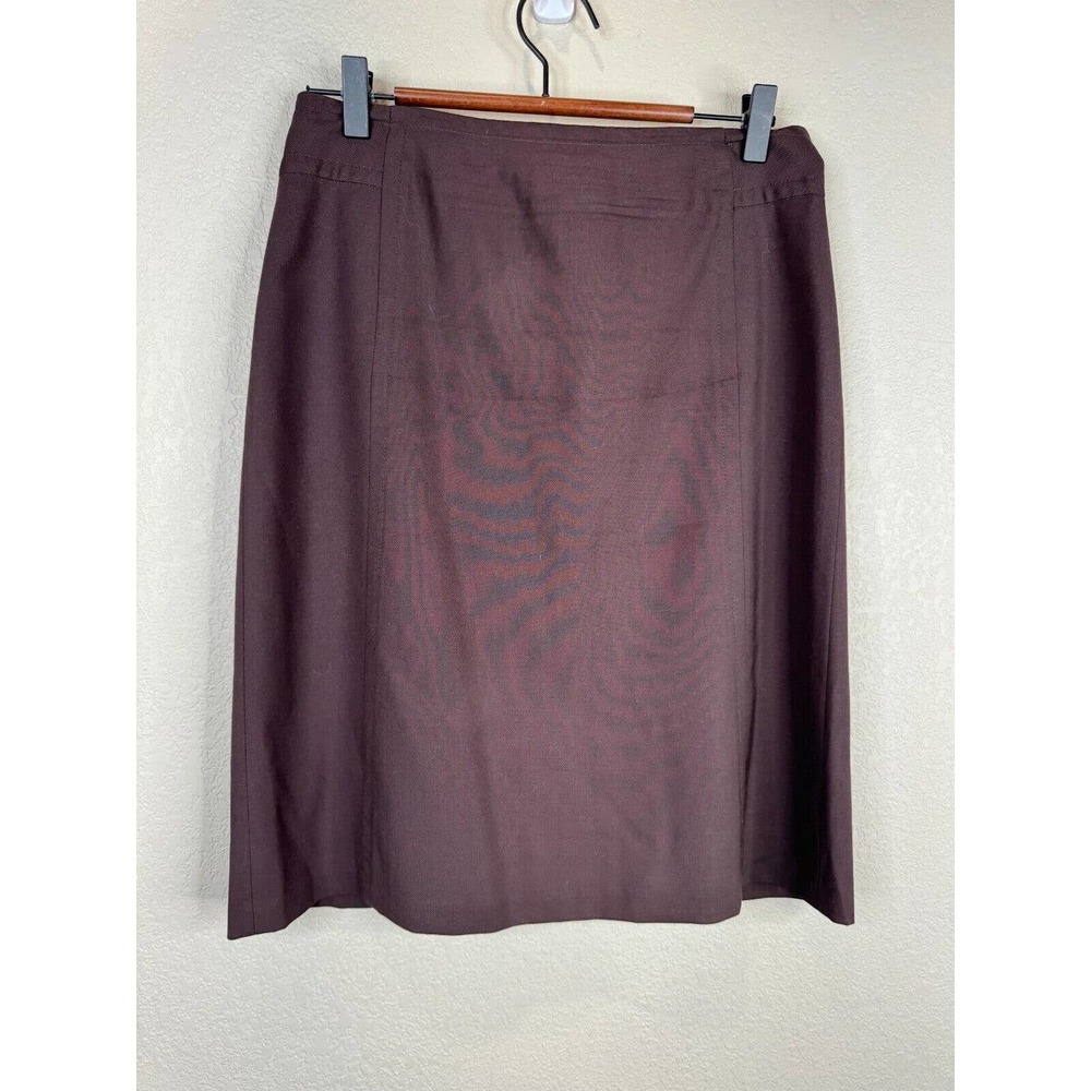 Banana Republic‎ Women's Wool/Laine Stretch Pencil Skirts Back Zip Brown Size 4